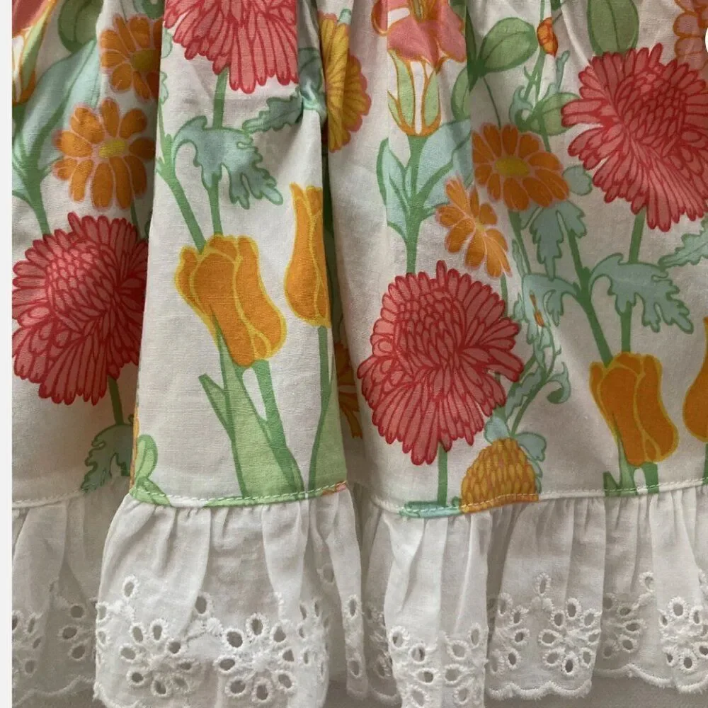 Serendipity pink and white cotton summer Top size 12-18 Months EUC